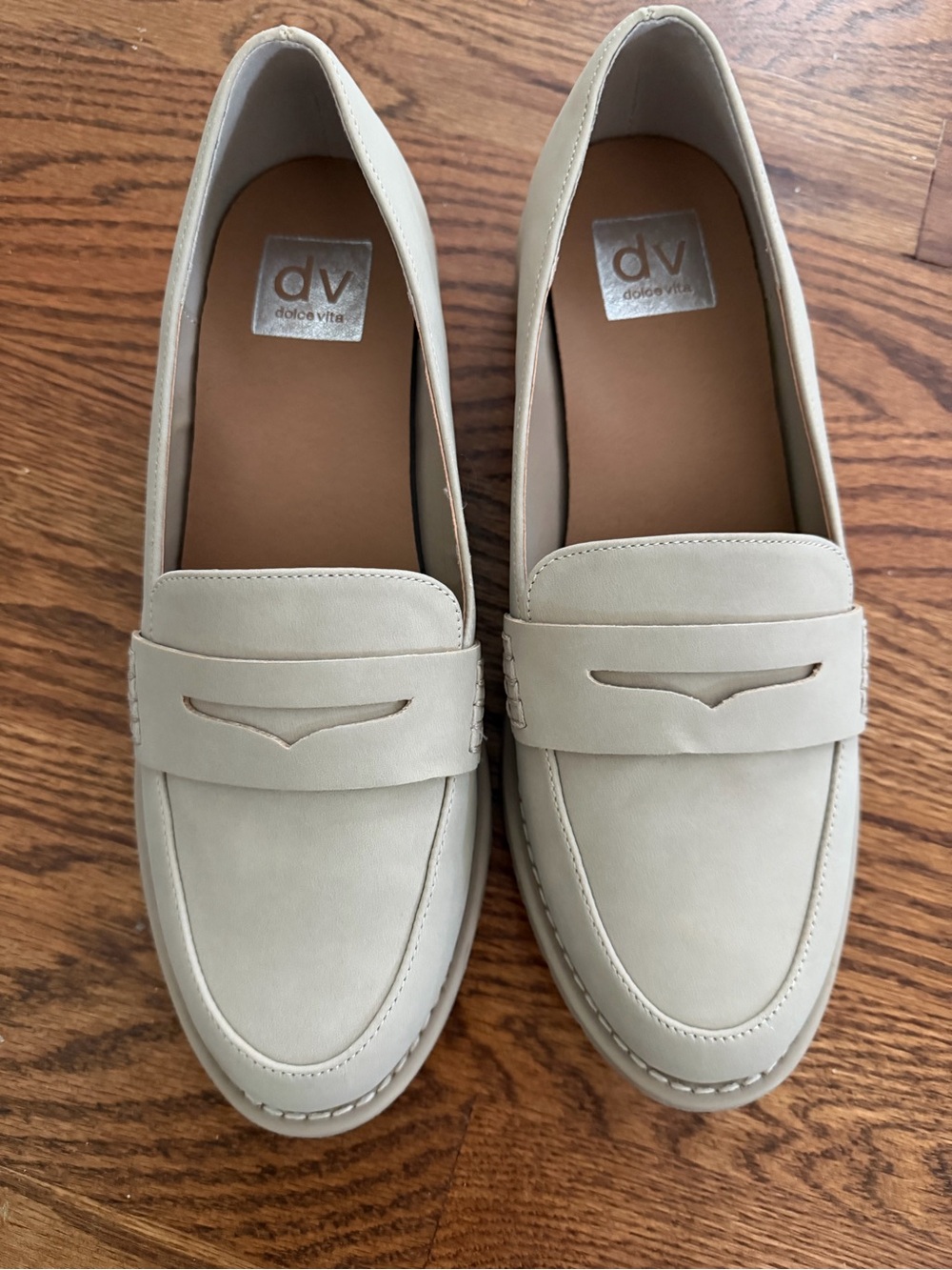 Dolce Vita Cream Penny Loafers in Soft Neutral